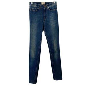 ACNE STUDIO PIN STORM MEDIUM WASH HIGH RISE SKINNY STRETCH JEANS - 27